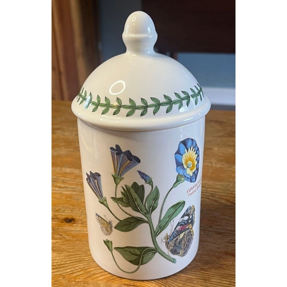 Portmeirion Botanic Garden Convolvulus Trailing Bindweed Jar Canister with Lid
